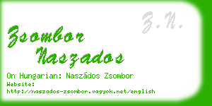 zsombor naszados business card